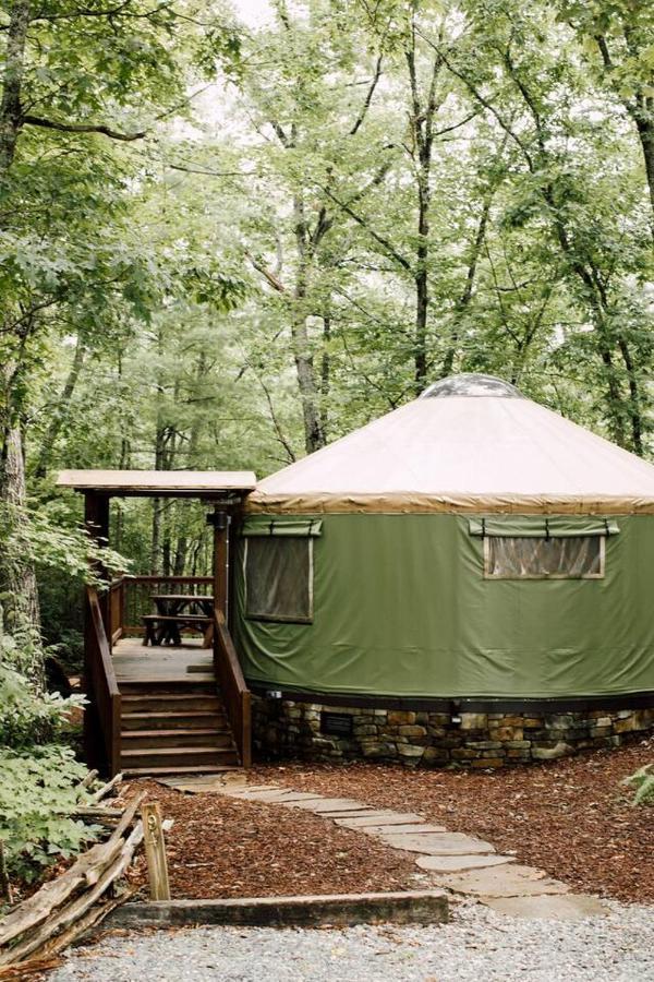 Tuckaseegee @ Sky Ridge Yurts ブライソン・シティ エクステリア 写真